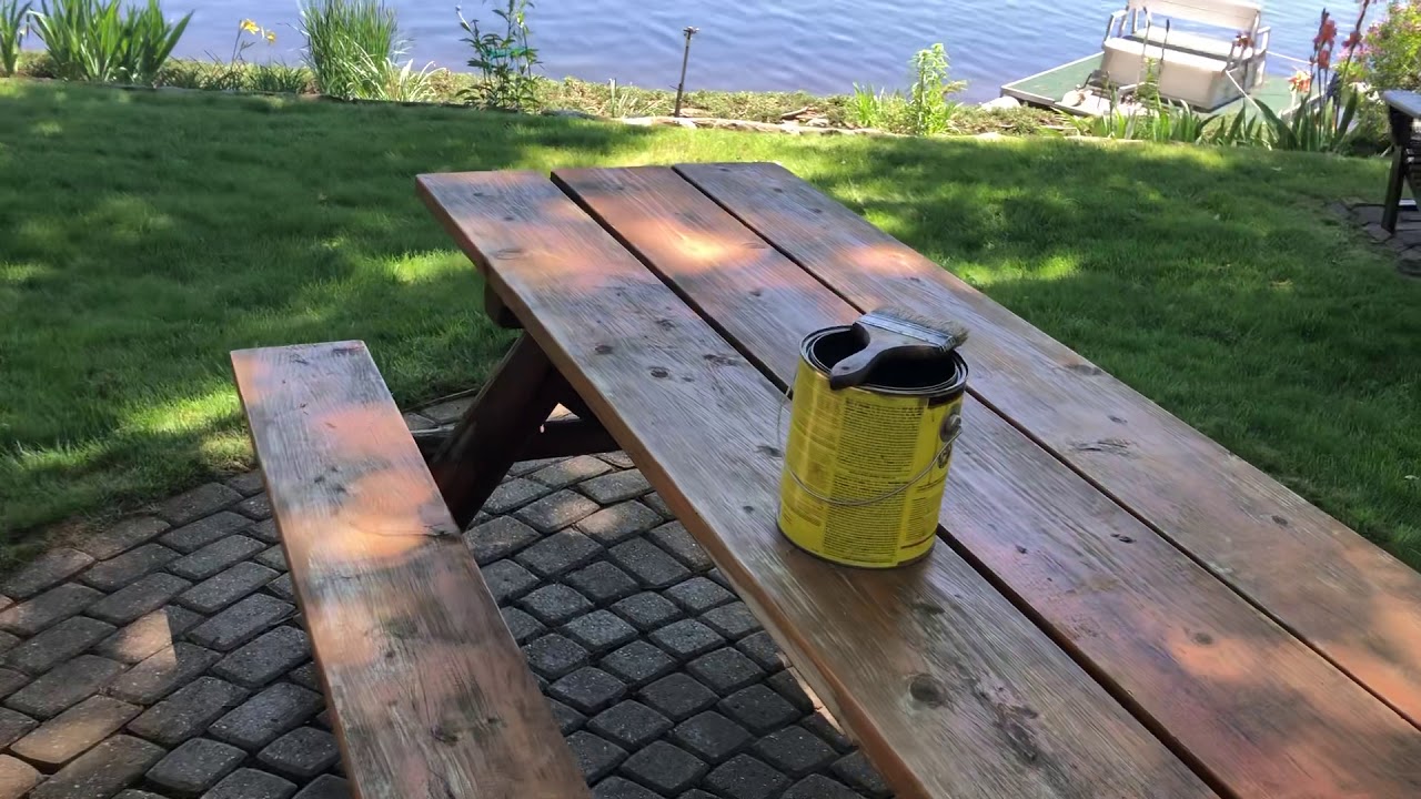 Staining Outdoor Furniture - YouTube