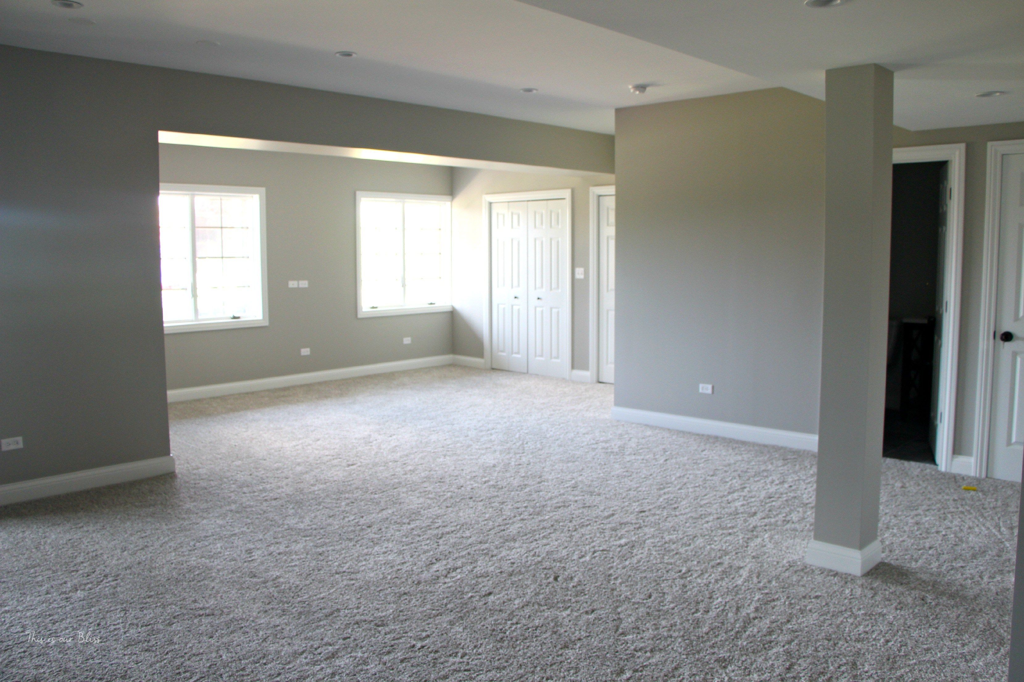 The Best Basement Paint Color and Carpet Choices | This is our Bliss