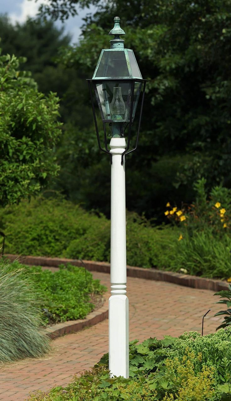 wood lamp post - Yahoo Image Search Results | Light post landscaping